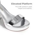 thumbnail image 3 of Sandalia de Mujer DREAM PAIRS DWUMHS2508 Plata Plataforma 2.5 cm, 3 of 7