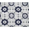 thumbnail image 4 of oneOone Cotton Flex Navy Blue Fabric Geometric Block Craft Projects Decor Fabric Printed By The Yard 40 Inch Wide, 4 of 4
