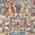 thumbnail image 3 of Luxee Designs Alexandria Collection – 5×7 ft – Medallion Area Rug – Bordered, High-Traffic, Pet-Friendly, Stain Resistance – Sea Blue, Ivory, Orange, Yellow, 3 of 9