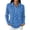 Blue-A260923, variant on Leopard Print Women's Polo Shirts Waffle Knit Button Collared Womens Long Sleeve T Shirts Soft Warm Fall Lightweight Work Women's Golf Shirts
