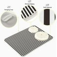 thumbnail image 3 of Tapete de secado de platos blanco a rayas negras para cocina, almohadilla de secado de microfibra absorbente, 3 of 4