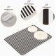 thumbnail image 3 of Tapete de secado de platos blanco a rayas negras para cocina, almohadilla de secado de microfibra absorbente, 3 of 4