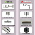 thumbnail image 6 of Heavy Duty Curtain Rods,1 1/4" Large Diameter Premium Nonadjustable Curtain Rod,72in/6ft Custom Window Treatment Rods with Durable Aluminum Brackets and End Caps,Brushed Nickel Finish, 6 of 14