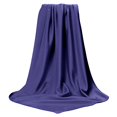 thumbnail image 4 of QUOTAY Elegant Satin Square Soft Hijab Head Scarf Wrap for Women Fashionable Hair and Neck Cover Navy，One Size, 4 of 5