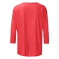 thumbnail image 5 of Fgnfyis T-Shirt Décontracté à Manches Trois-Quarts Col Rond Imprimé Verre de Vin Rouge de Noël pour Femmes T-Shirts Rouges XXXXXL, 5 of 5