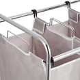 thumbnail image 2 of 3-Bag Rectangular Laundry Bag Hamper Sorter Basket, Gray, 2 of 5