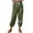 Army Green, variant on QATAINLAV Cotton Linen Capris for Women Drawstring High Waist Baggy Bottom Cropped Trousers Trendy Dandelion Printed Capri Pants with Pockets Army Green S Sale of The Day