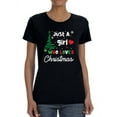 thumbnail image 2 of Just Girl Who Loves Christmas Women T-Shirt, Female Medium, 2 of 4