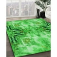 thumbnail image 3 of Ahgly Company Machine Washable Indoor Rectangle Transitional Neon Green Area Rugs, 7' x 9', 3 of 7