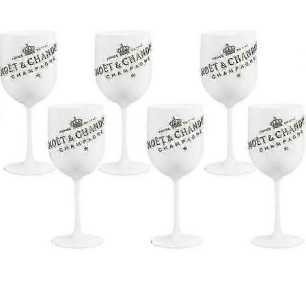 500ml Moet Champagne Flutes Glasses Plastic Acrylic Champagne Glass Wine GlassWHITE 6PCS