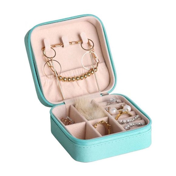 Boîte à Bijoux Portable Multifonctionnelle pour Voyage en Famille, Rangement pour Boucles d'Oreilles et Colliers