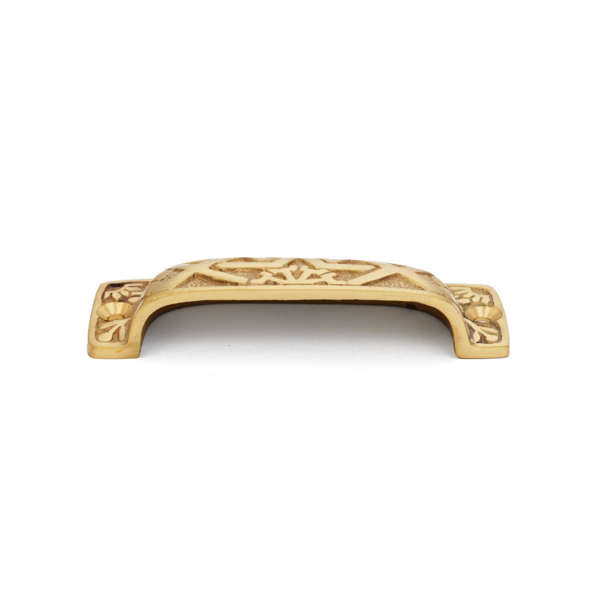 Renovators Supply Cabinet Pulls 3 3/4" Antique Brass Azteca Style Drawer Cup Bin Pulls w/Screws Pack of 3