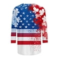 thumbnail image 5 of JOANKDMI 4th of July Shirts for Women 3/4 Sleeve American Flag Crewneck Loose Fit Tops Memorial Day Patriotic Festival Holiday Anniversary Wear, 5 of 5