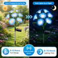 thumbnail image 4 of Rirool Solar Flower Lights Outdoor 2 Pack, Blue LED Garden Lights with 8 Lighting Modes, IP65 Waterproof Solar Garden Stake Lights Auto On/Off for Yard Patio Lawn Decoration, 4 of 8