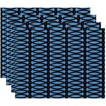 Simply Daisy 18" x 14" Geometric Decorative Placemats, Set of 4