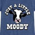 thumbnail image 3 of Instant Message - Just A Little Moody - Toddler & Youth Girls Short Sleeve Graphic T-Shirt, 3 of 6