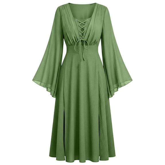 Hurxie Plus Size Costumes Dress for Women Medieval Fairy Dress Mesh Halloween Costumes Dress Cosplay