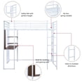 thumbnail image 7 of Cfowner Metal Loft Bed, Space-Saving Twin Size Loft Bed with 2 Shelves and 1 Desk, Two Build-in Ladders and Guardrails for Sleeping, Home Work, Reading, Writing, 7 of 7