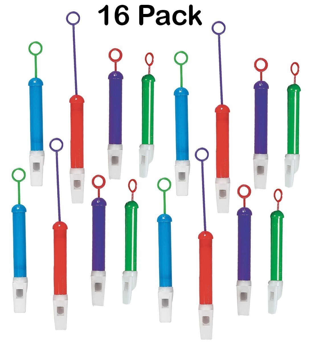 Plastic Slide Whistles Pack Of 16 4 Inches Assorted Colors Fun And