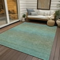 thumbnail image 6 of Addison Rugs Chantille Indoor/Outdoor Transitional Stripes Teal Washable Rectangle Rug, 10' x 14', 6 of 6