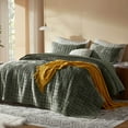 thumbnail image 2 of Velvet Quilt California King-118''x106'', Lightweight Olive Green Velvet Comforter Set with 2 Pillow Shams, Soft Oversized Bedspread Coverlet Quilted Bedding Set for All Season, 2 of 6