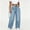 Light Blue, variant on Womens Jeans High Waist Textured Denim Wide Leg Five Pocket Button Fly Loose Baggy Casual Denim Pants