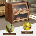 thumbnail image 6 of Soonbuy Bread Box for Kitchen Countertop, 2 Layer Bread Bin with Clear Acrylic Door Panel and Air Vents, Wooden Countertop Bread Storage Container, Farmhouse Bread Holder for Bread, Bagels and Rolls, 6 of 7