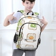 thumbnail image 6 of FORMRS Unisex School Backpack 17" Student Travel Bag with Laptop Compartment, Toasts Pattern, 6 of 7