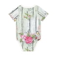 thumbnail image 2 of Rocae Vintage Wood with Floral for Baby Climbing Clothes Soft Baby Romper for Active Infants Comfortable and Breathable Crawling Jumpsuit Unisex Baby Outfit 3 Months, 2 of 8