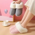 thumbnail image 6 of Evlmd Fuzzy House Slippers for Women, Memory Foam Fluffy Soft Warm Slip On House Slippers, Anti-Skid Cozy Plush for Indoor Outdoor, 6 of 7