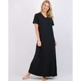 thumbnail image 2 of Real Essentials 3 Pack: Women's Soft Maxi Long Nightshirt Short Sleeve Soft Nightgown Sleep Dress (Available in Plus Size), 2 of 7