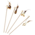 thumbnail image 4 of 4 Uds. Palo de madera interactivo para colgar gatos con campana y juguete de plumas, 4 of 11