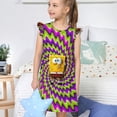 thumbnail image 4 of Goofa SpongeBob SquarePants Motif Douce & Délicate Chemises de Nuit pour Filles - Manches Courtes & Robe de Nuit Graphique - Vêtements de Nuit pour Filles (4-14 Ans)-Grand, 4 of 6