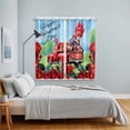 thumbnail image 3 of Valentine's Day Kitchen Curtains Window Panels, Red Love Truck Roses Balloons Footballs Blue Insulated Window Treatment Curtain, Grommet Curtains for Bedroom/Living Room/Bathroom, 2 Piece 52"Wx84"L, 3 of 8