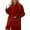 Brick Red, variant on Water Resistant Long Hooded Coat for Women with Reflective Details Button Front Rain Protective Outerwear XXXL Size Navy