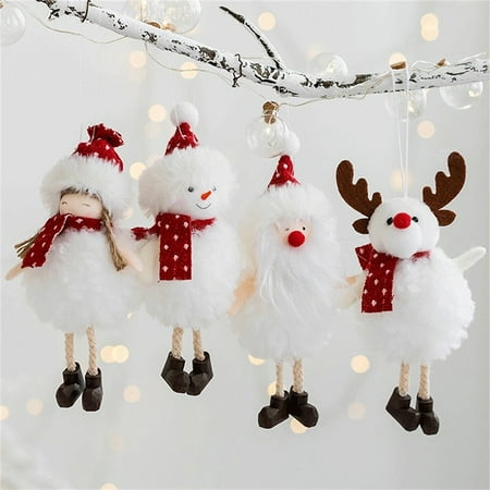 

Creative Santa Claus Snowman Angel Doll Plush Pendant Mini Doll Christmas Tree Home Party Decoration Gift