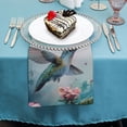 thumbnail image 4 of WYYP Hummingbird Flowers Vibrant Polyester Dinner Napkin for Dining Table Kitchen Daily Party Housewarming Farmhouse Decor Home Decor 2 PCS, 4 of 7