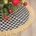 thumbnail image 2 of Autmor Buffalo Plaid Christmas Tree Skirt, 48Inch Farmhouse Xmas Tree Collar Decorates Your Home for The Holidays, 2 of 5