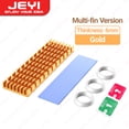 thumbnail image 1 of M.2 SSD Heatsink Aluminum Cooler Multi-version NVMe Radiator with Thermal Pad, Dust Paper for PS5/PC/Laptop M2 2280 SSD 6mm Fin Gold, 1 of 6