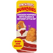 Lunchables Dunkables Chicken Poppers with Ranch & Ketchup-Style Dip Snack Kit, 2.9 oz Tray