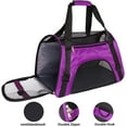 thumbnail image 5 of DISEN Cat Carrier Soft Pet Carrier,Pet Carrier Airline Approved Cat Carriers & Dog Carriers for Small Dogs,Breathable Mesh Travel Portable Bag & Pet Carrier for Cat,Purple, 5 of 6