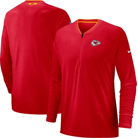 - Kansas City Chiefs Nike Sideline Coaches Half-Zip Pullover Jacket - Red