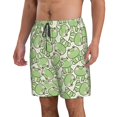 thumbnail image 2 of Fuzoiu Cute Frog Print Men's Beach Shorts,Men's Swim Trunks,Quick Dry Board Shorts with Pockets,Men's Bathing Suits for Surfing, Running, and Casual Wear-XX-Large, 2 of 6