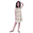 thumbnail image 2 of Moomaya Printed Nightwear Dress For WomenS Short Sleeve V-Neck Sleepwear Nightgown Dress, 2 of 5