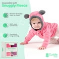 thumbnail image 2 of Cuddle Club Winter Jacket Kids Fleece Sweatshirt Full Zip Hoodie for 2T, Pink & Purple Bear 2-Pack, 2 of 6