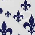 thumbnail image 4 of FREEAMG Navy Blue Fleur-de-lis Shower Curtain - 72x72 Inch Waterproof Fabric Shower Curtains with 12 Hooks - Modern Home Bathroom Hotel Spa Decorations, 4 of 5