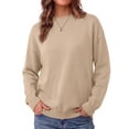 thumbnail image 2 of MOSHU Crewneck Sweaters for Women Drop Shoulder Women Sweaters Long Sleeves Fall Tops Knit Pullover Sweaters, 2 of 11