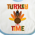 thumbnail image 4 of Inktastic Thanksgiving Turkey Time Boys or Girls Baby Bib, 4 of 4