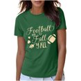 thumbnail image 5 of Lilgiuy Game Day Football Sweatshirt Women Casual Letter Print Pullover Short Sleeve T-Shirt Tops Shirt for Outdoor Activities, 5 of 5