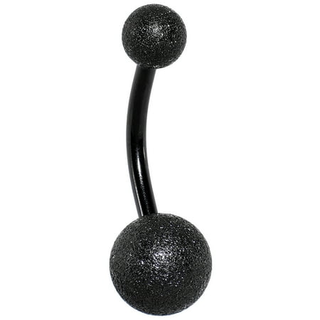 - Body Candy Black Anodized Sandblasted Belly Button Ring